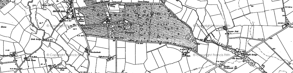 Old map of Brackenlands in 1899