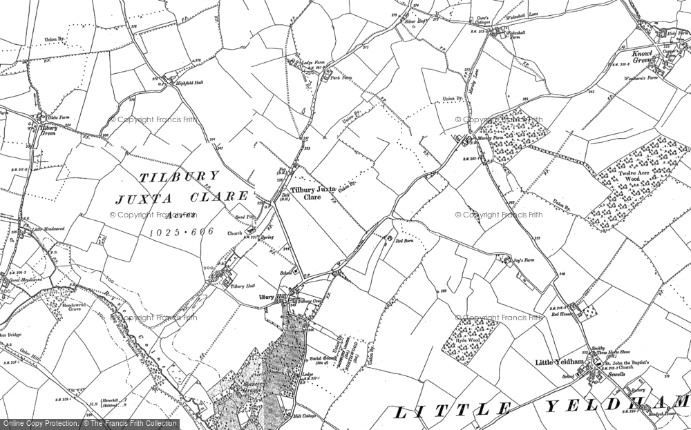 Old Map of Tilbury Juxta Clare, 1896 - 1902 in 1896