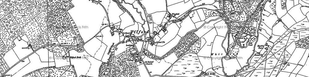 Old map of Tilford Reeds in 1913