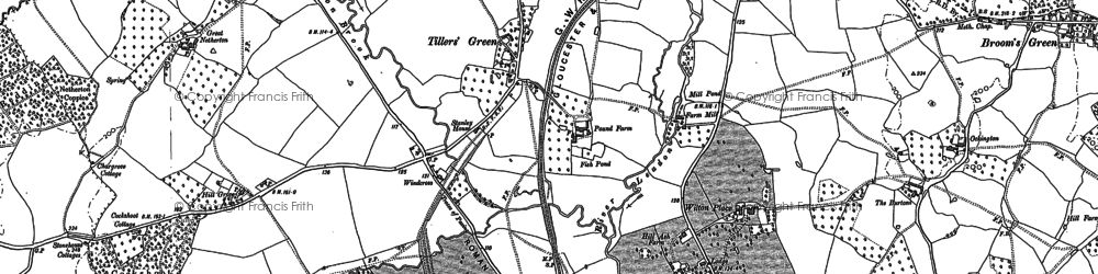 Old map of Tillers' Green in 1901