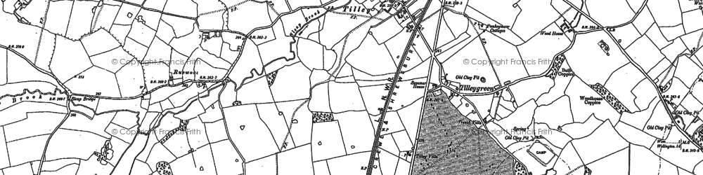 Old map of Tilley in 1880