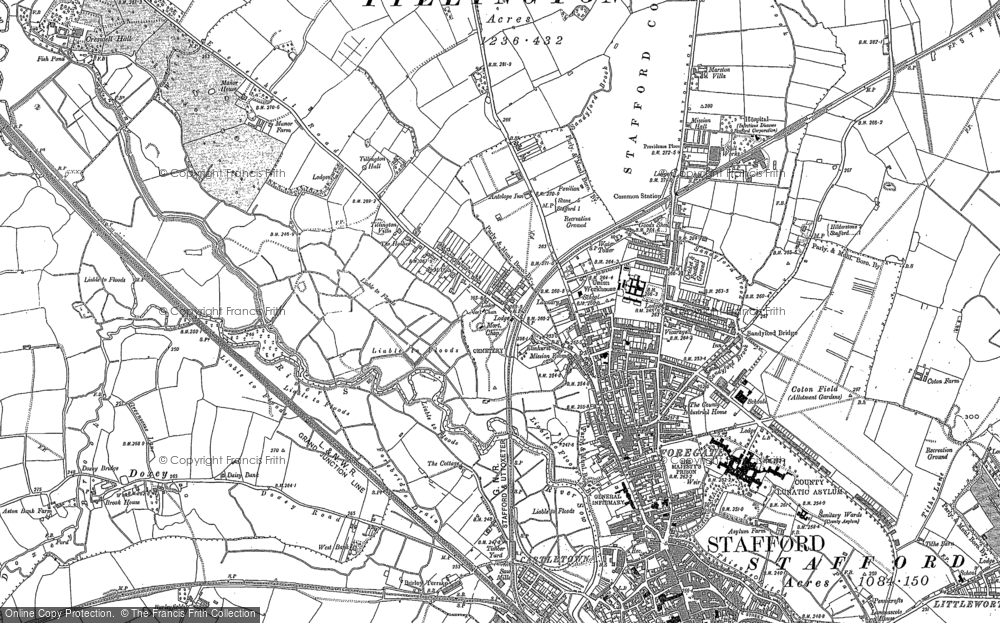 Old Map of Tillington, 1880 in 1880