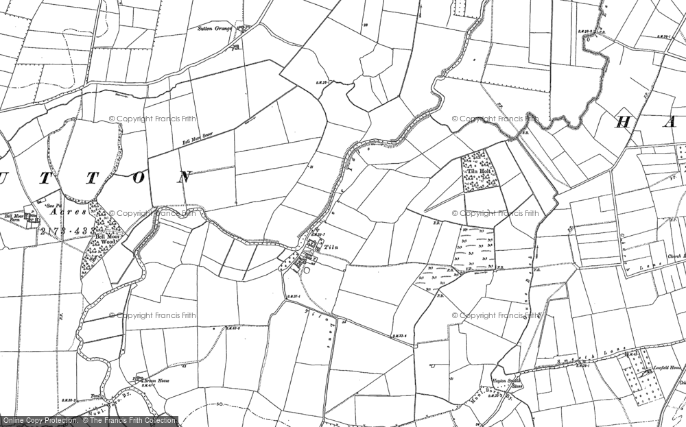 Old Map of Tiln, 1884 - 1885 in 1884
