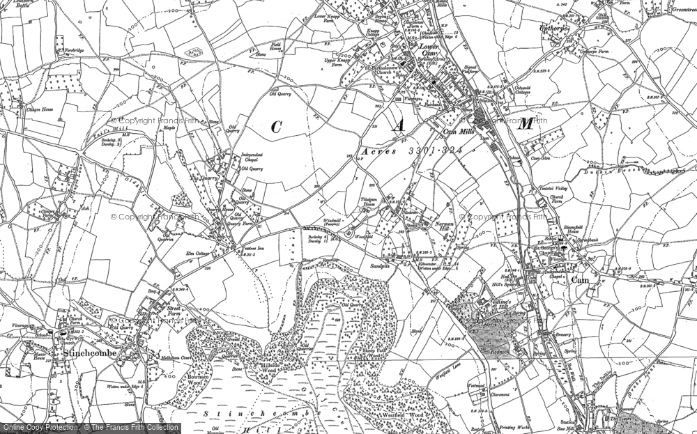 Old Map of Tilsdown, 1882 in 1882
