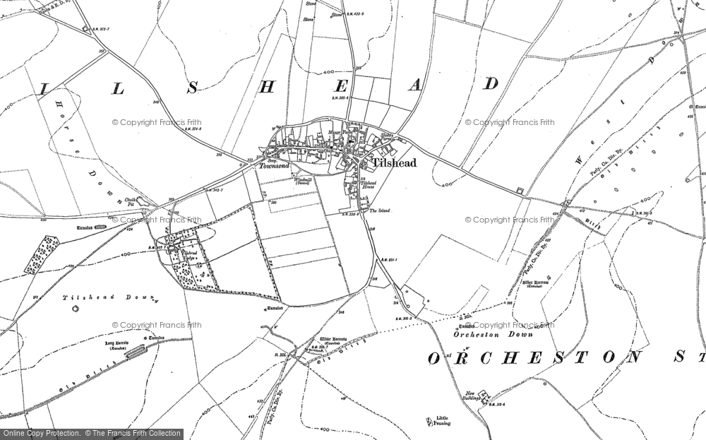 Old Map of Historic Map covering Westdown Camp in 1899
