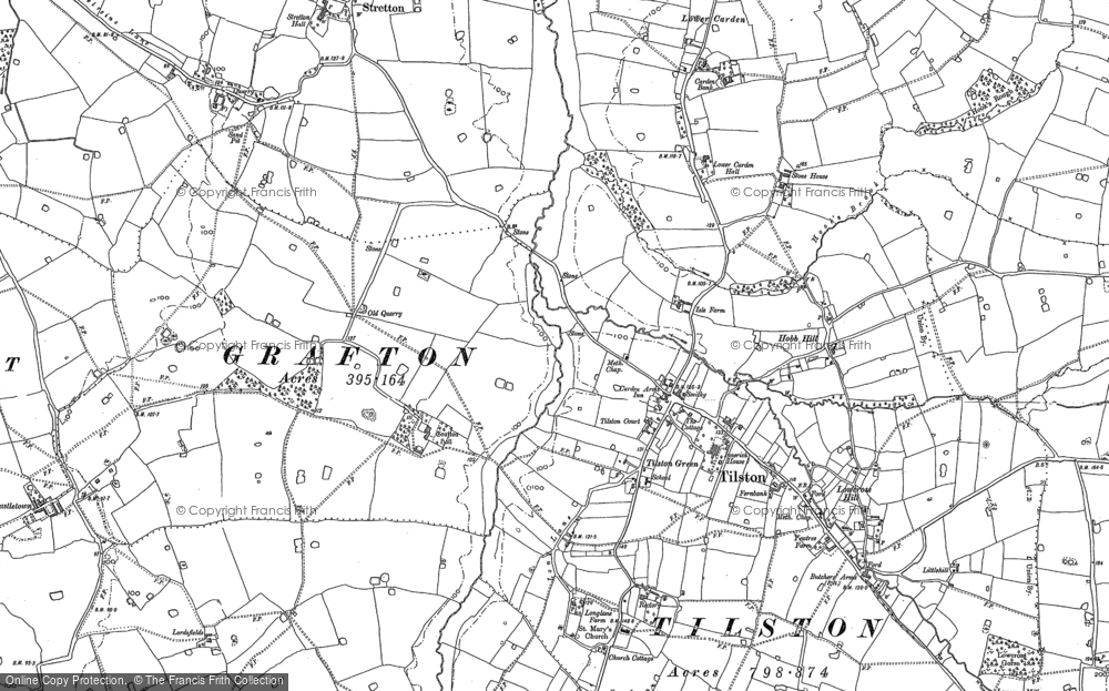 Old Map of Historic Map covering Lower Carden in 1897