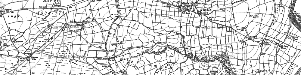 Old map of Timble in 1906