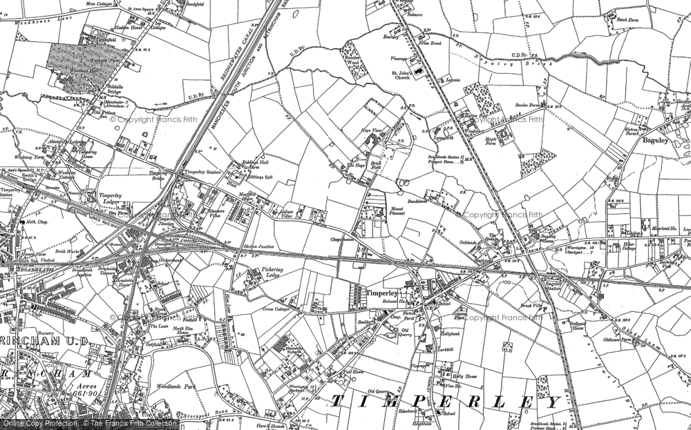 Old Map of Timperley, 1897 - 1908 in 1897