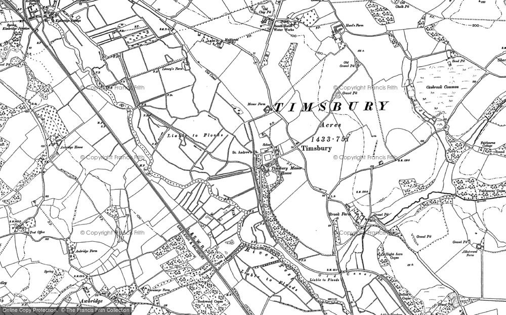 Old Map of Timsbury, 1895 in 1895