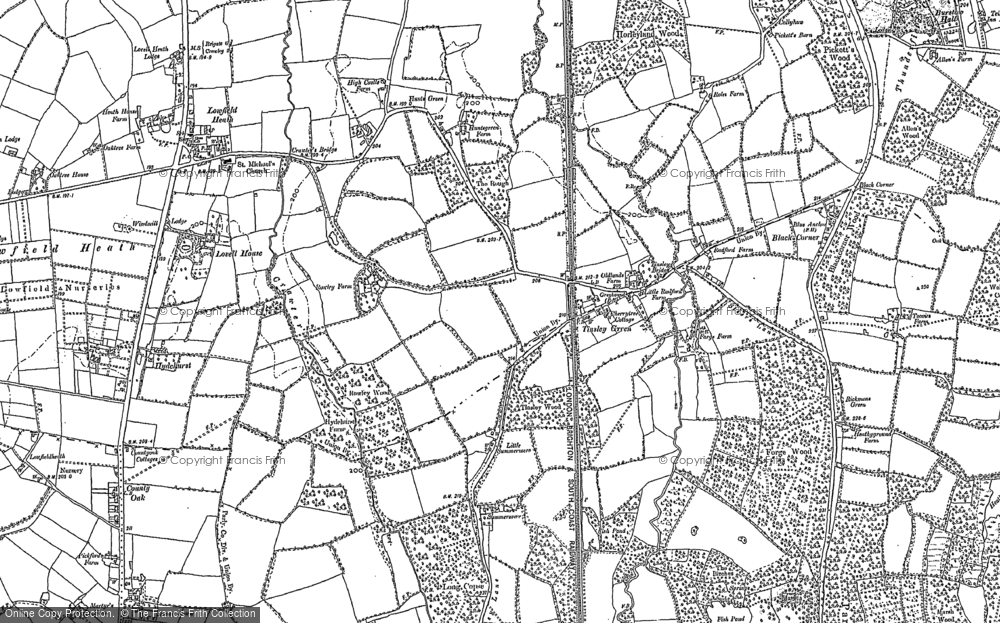 Old Map of Tinsley Green, 1910 - 1912 in 1910
