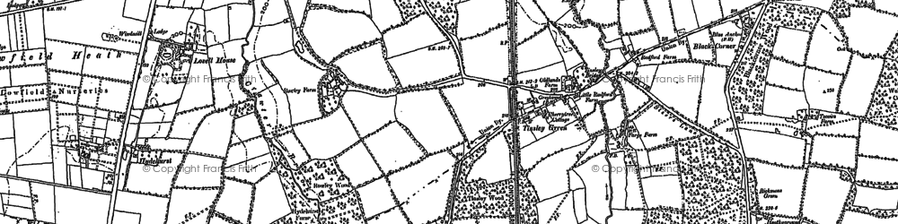 Old map of Black Corner in 1910