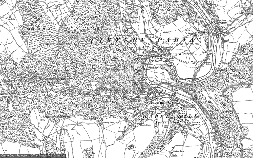 Old Map of Tintern, 1900 - 1918 in 1900