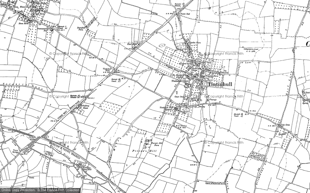 Old Map of Historic Map covering Durnfield in 1886