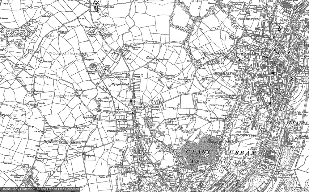 Old Map of Tirdeunaw, 1885 - 1886 in 1885