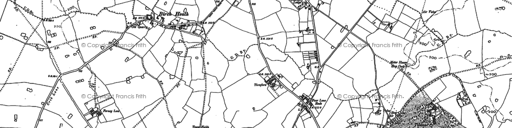 Old map of Tiresford in 1897