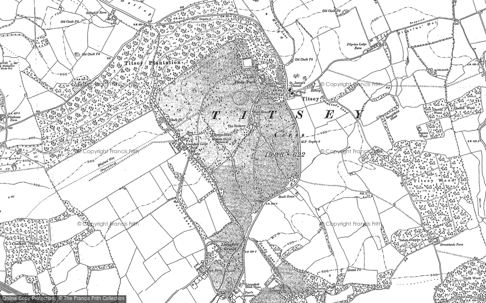 Old Map of Titsey, 1895 - 1910 in 1895