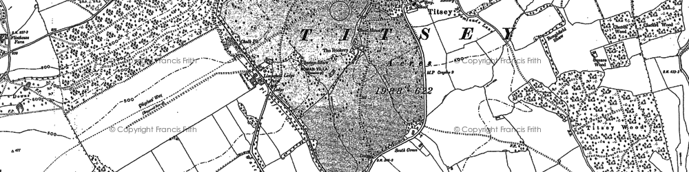Old map of Titsey Wood in 1895
