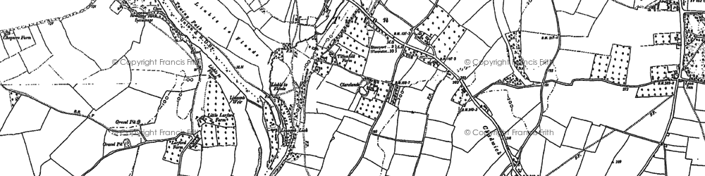 Old map of Hartlebury Common in 1883