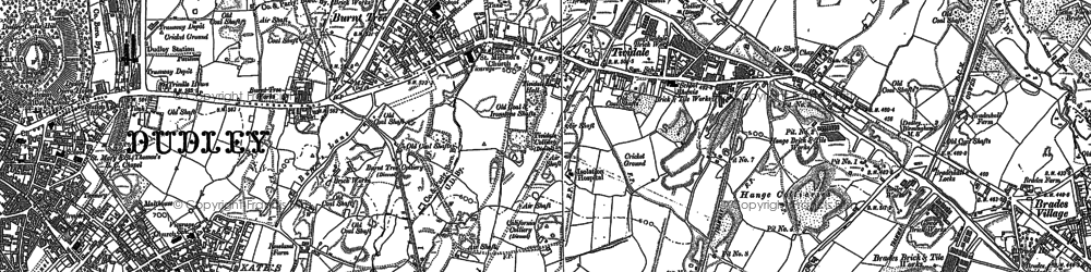 Old map of Oakham in 1901