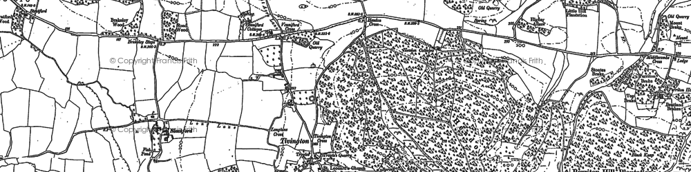 Old map of Wootton Knowle in 1902