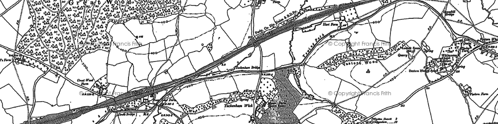 Old map of Tockenham Wick in 1899