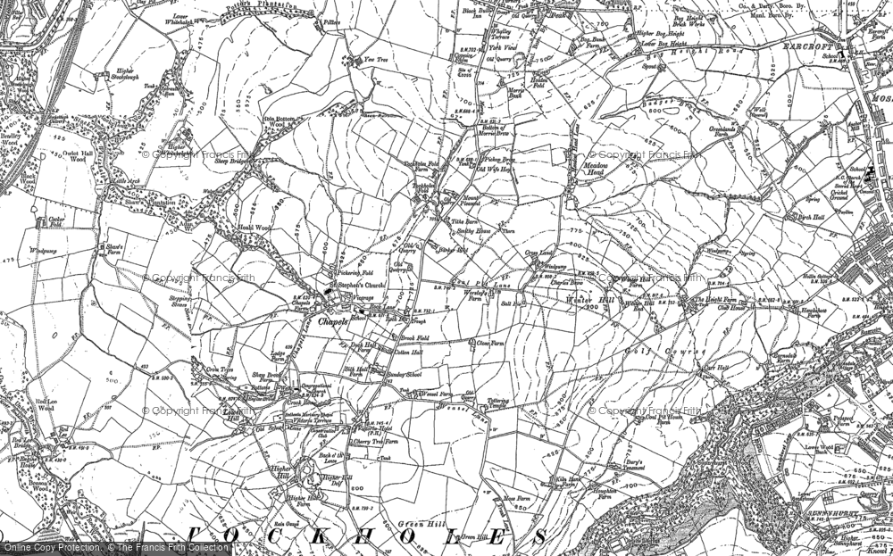 Old Map of Tockholes, 1891 - 1893 in 1891