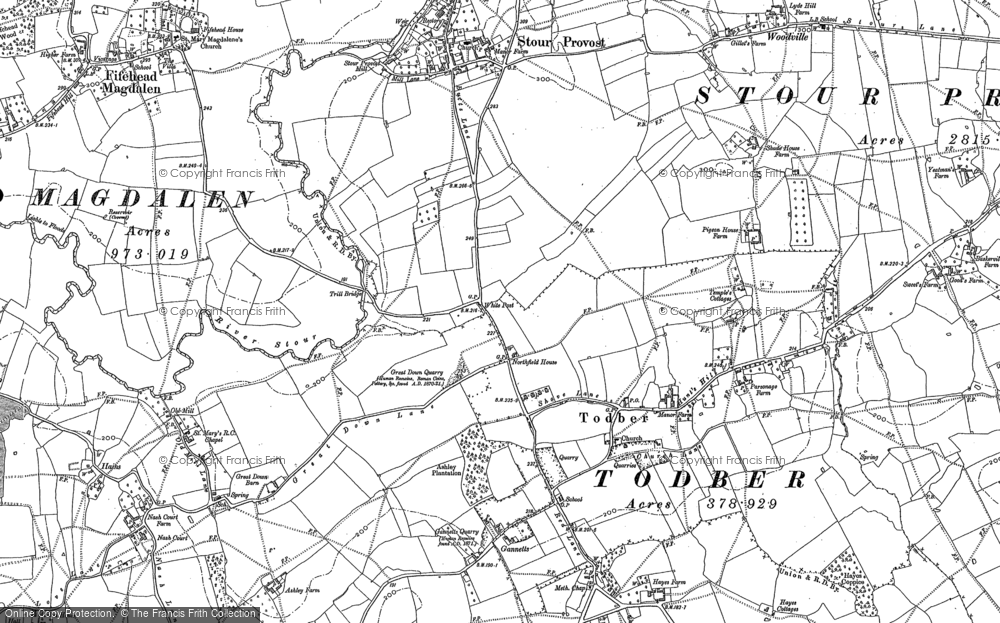 Old Map of Todber, 1901 in 1901