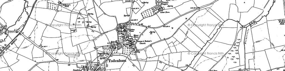 Old map of Todenham in 1900