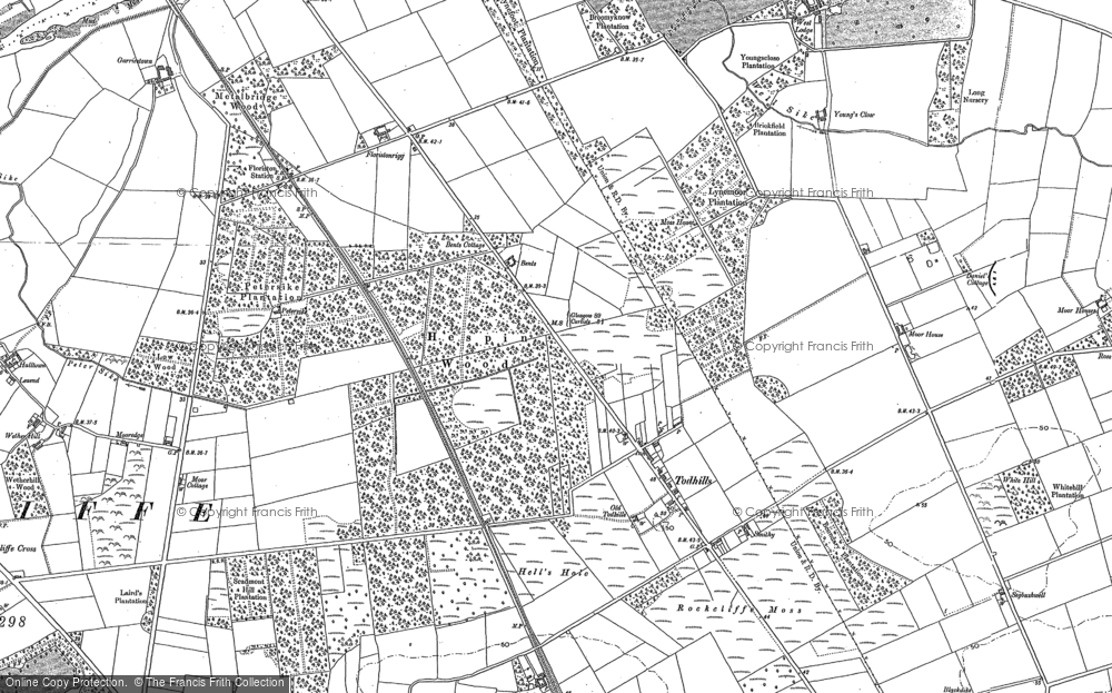 Old Map of Todhills, 1899 in 1899