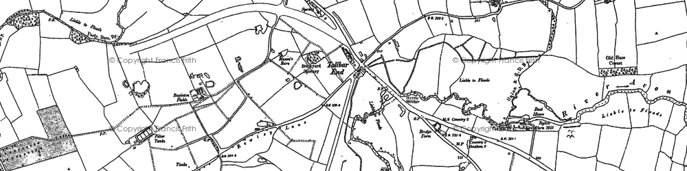 Old map of Tollbar End in 1886