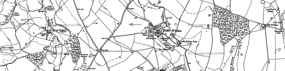 Old map of Beaminster Down in 1886