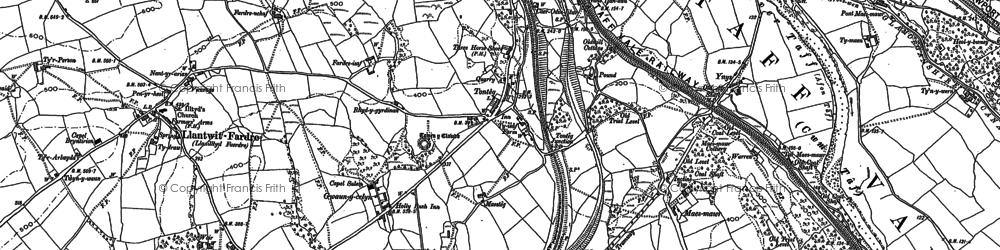Old map of Tonteg in 1897