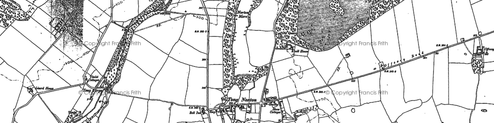 Old map of Tong Norton in 1881