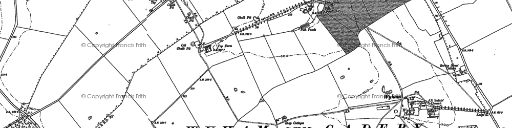 Old map of Binbrook Hall in 1887