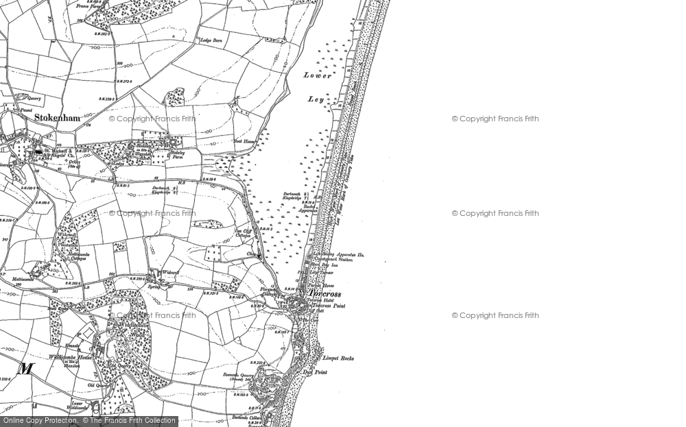 Old Map of Torcross, 1905 in 1905