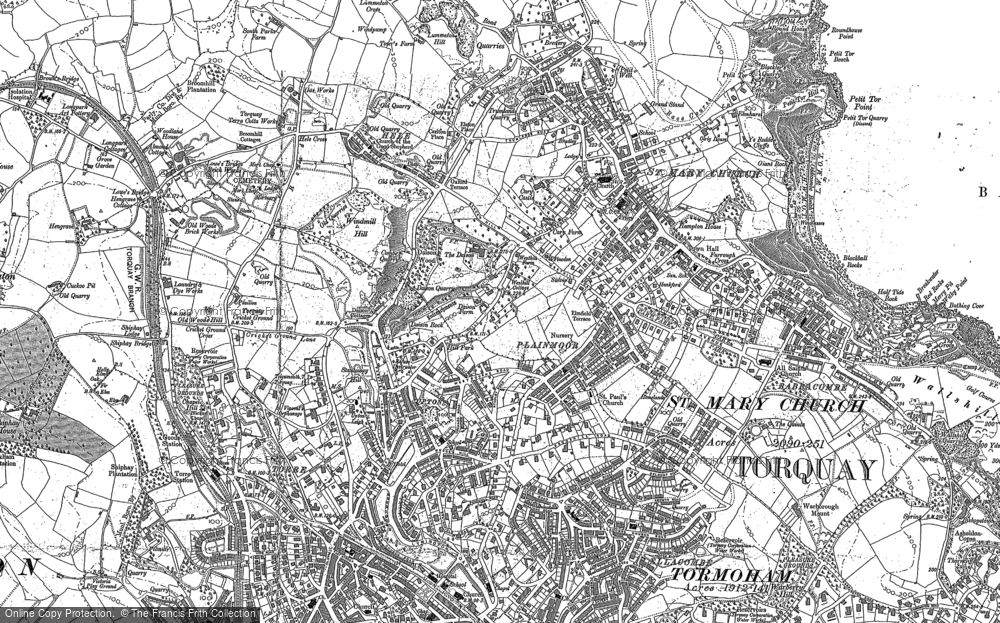 Old Map of Torquay, 1904 in 1904
