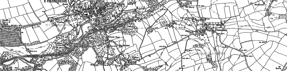 Old map of Torr in 1886