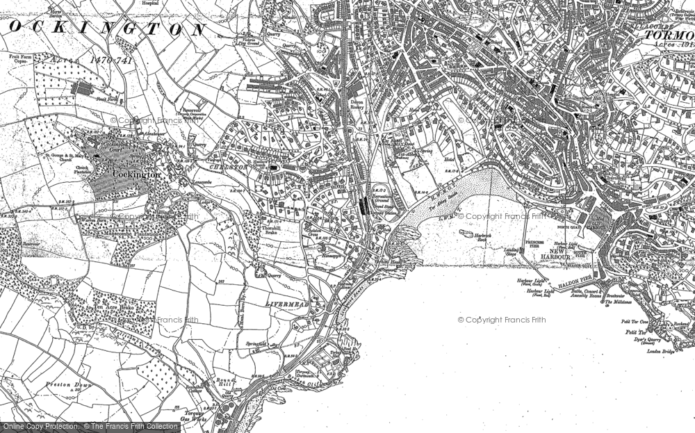 Old Map of Torre Abbey, 1904 in 1904