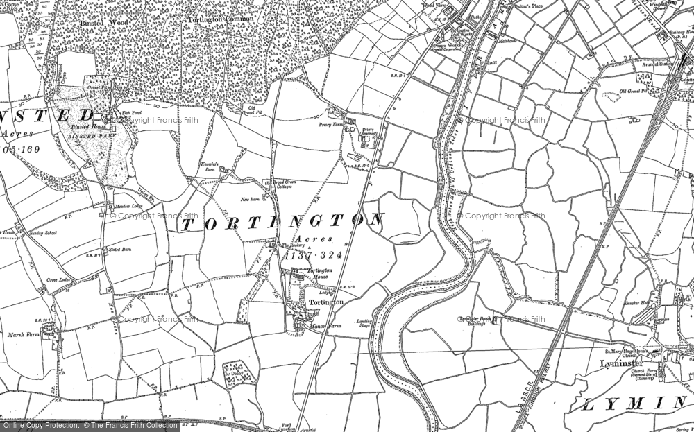Old Map of Tortington, 1875 - 1896 in 1875
