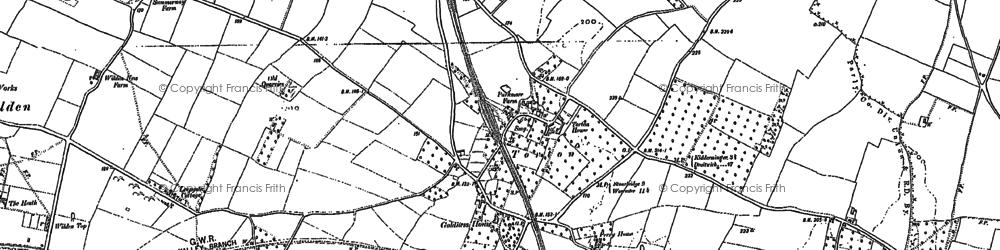 Old map of Torton in 1883