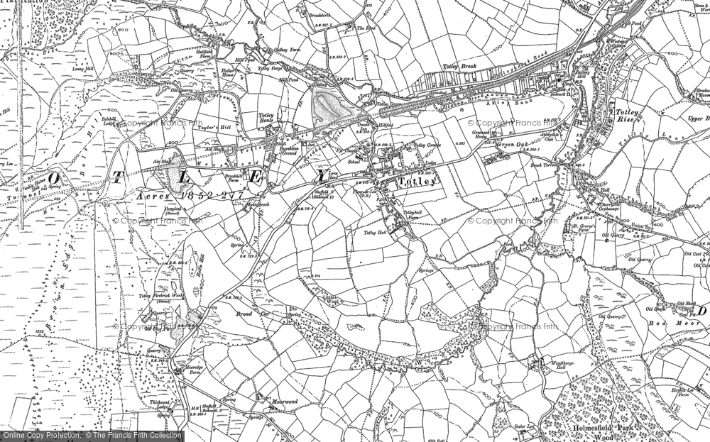Old Map of Totley, 1876 - 1897 in 1876