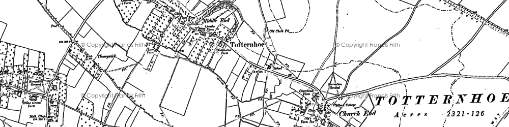 Old map of Totternhoe in 1900