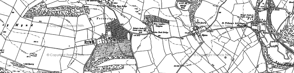 Old map of Totterton in 1883