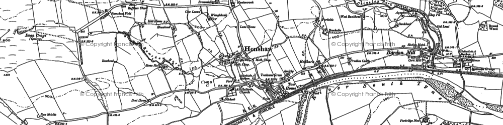 Old map of Tow House in 1895