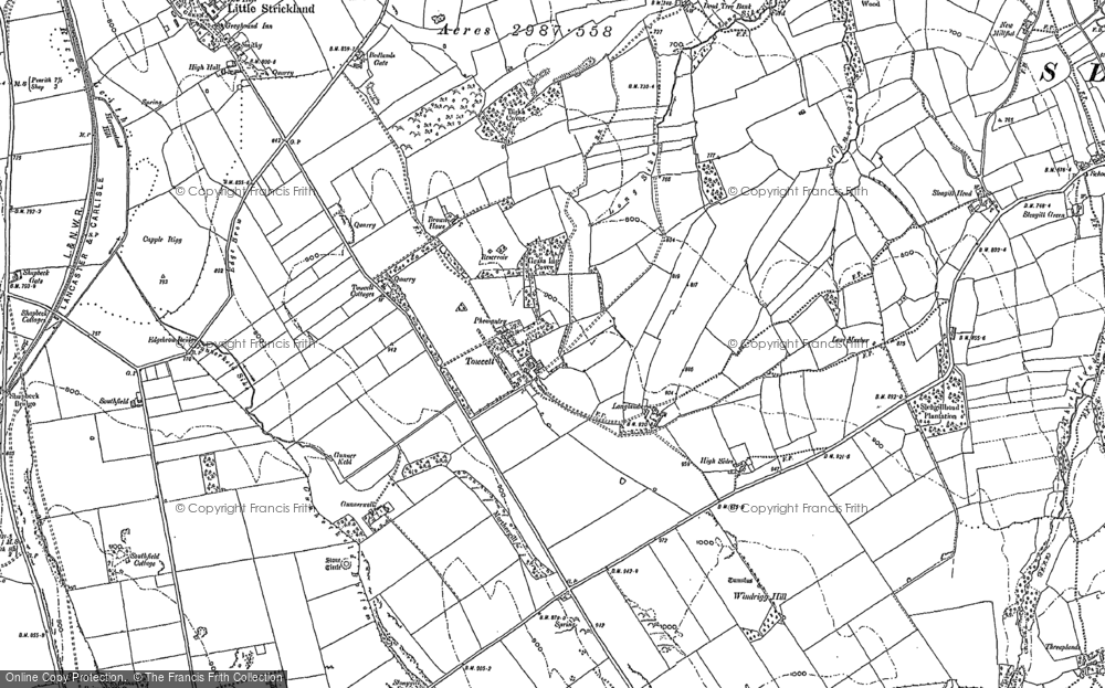 Old Map of Towcett, 1897 in 1897