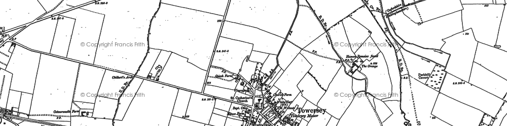 Old map of Towersey in 1897