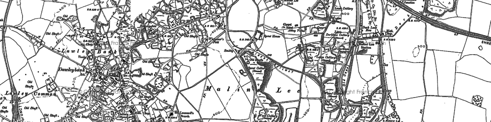 Old map of Town Park in 1882