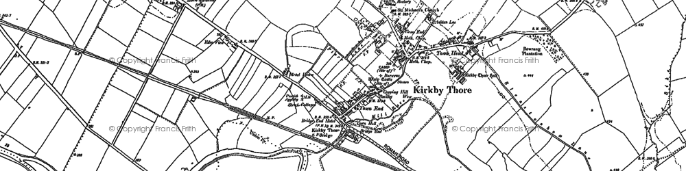 Old map of Town End in 1897