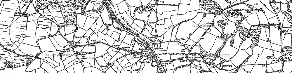 Old map of Heathfield in 1897