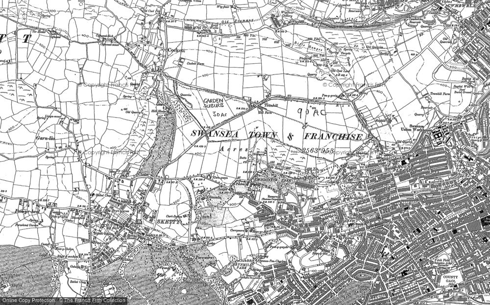 Old Map of Townhill, 1897 in 1897
